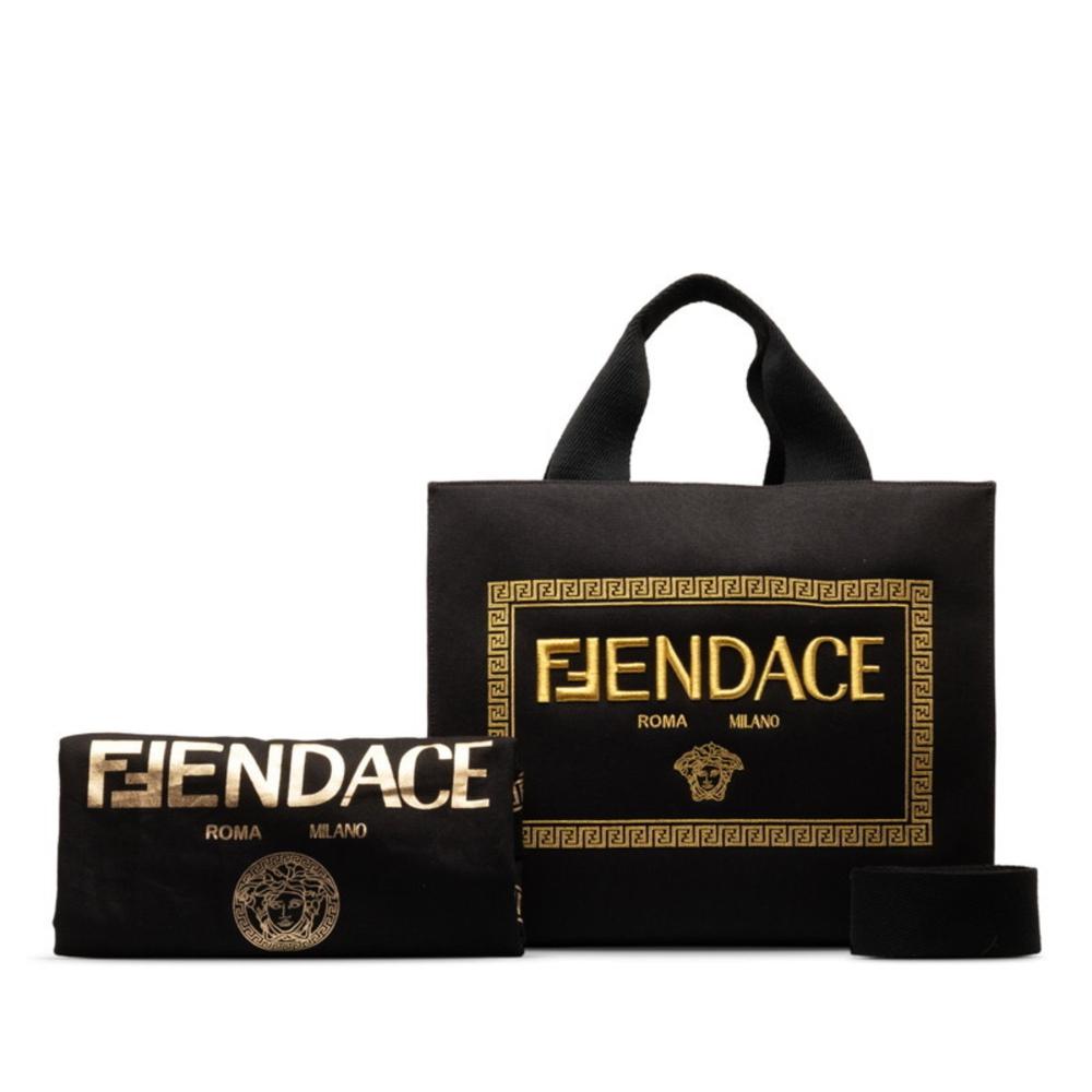 Black Canvas Fendi Tote