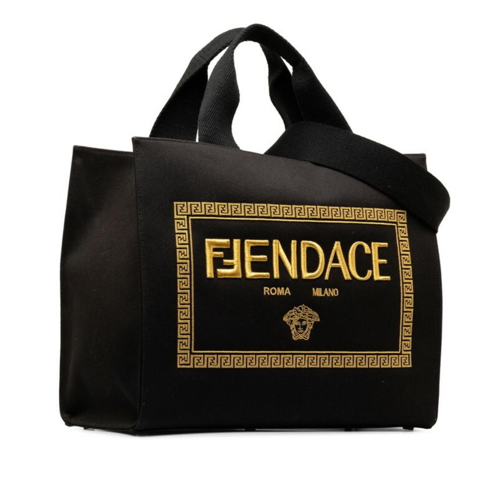 Black Canvas Fendi Tote