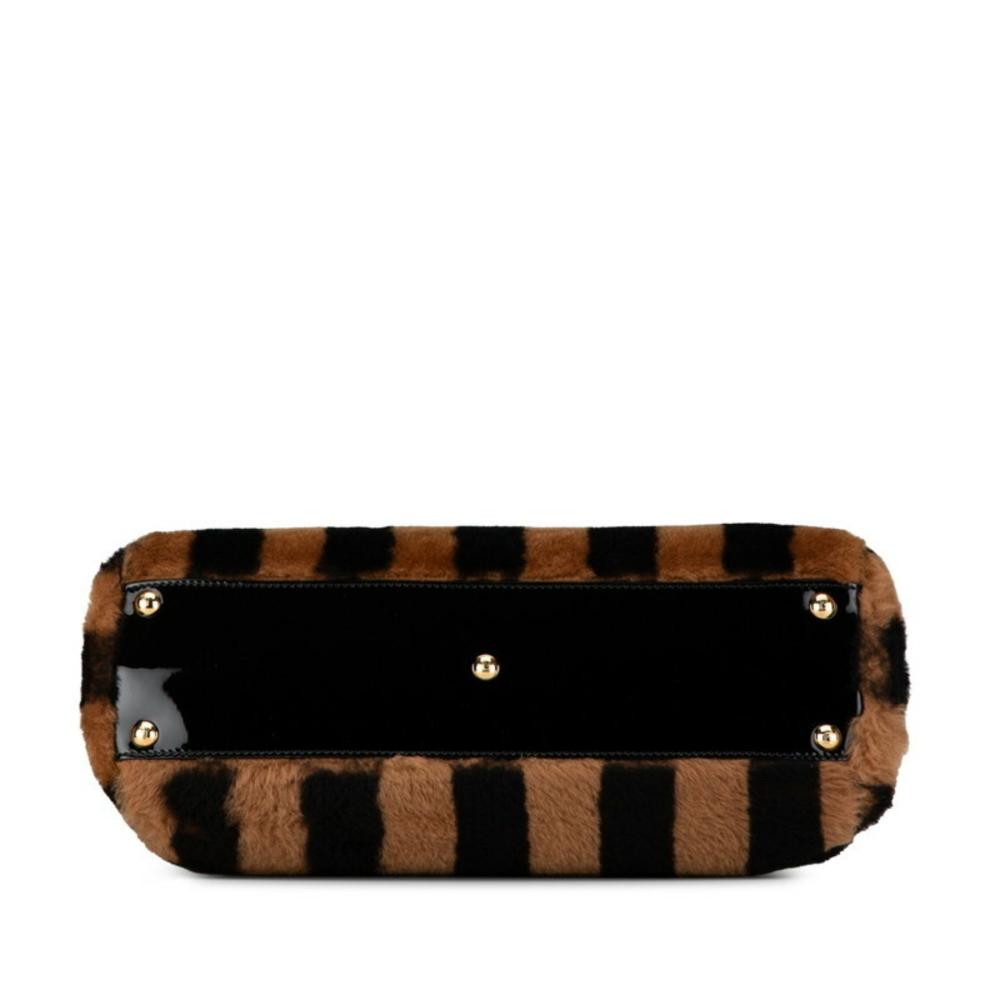 Black Fur Fendi Peekaboo