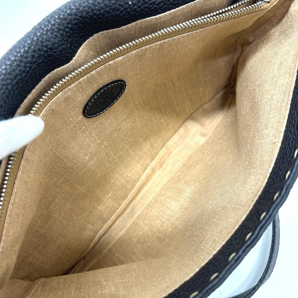 Black Leather Fendi Baguette