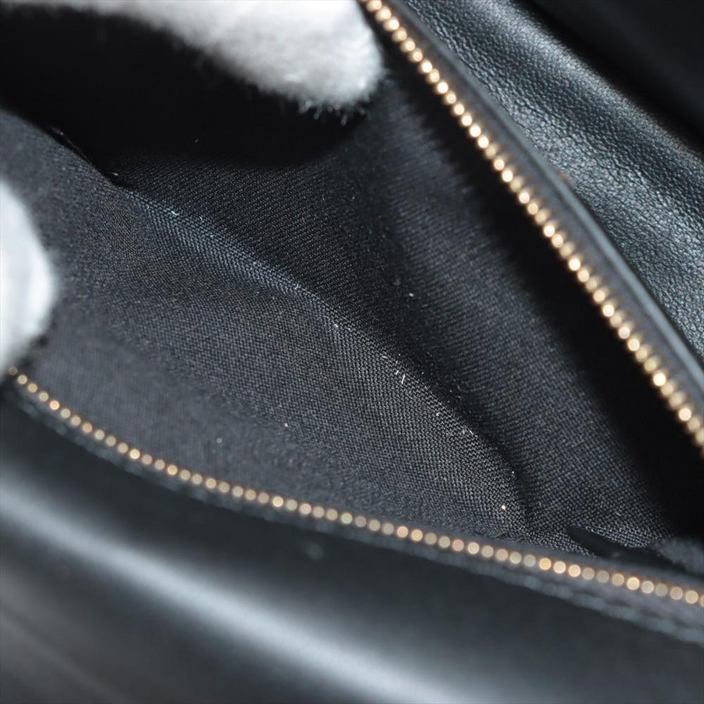 Black Leather Fendi Baguette