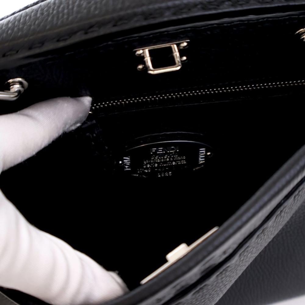 Black Leather Fendi Peekaboo