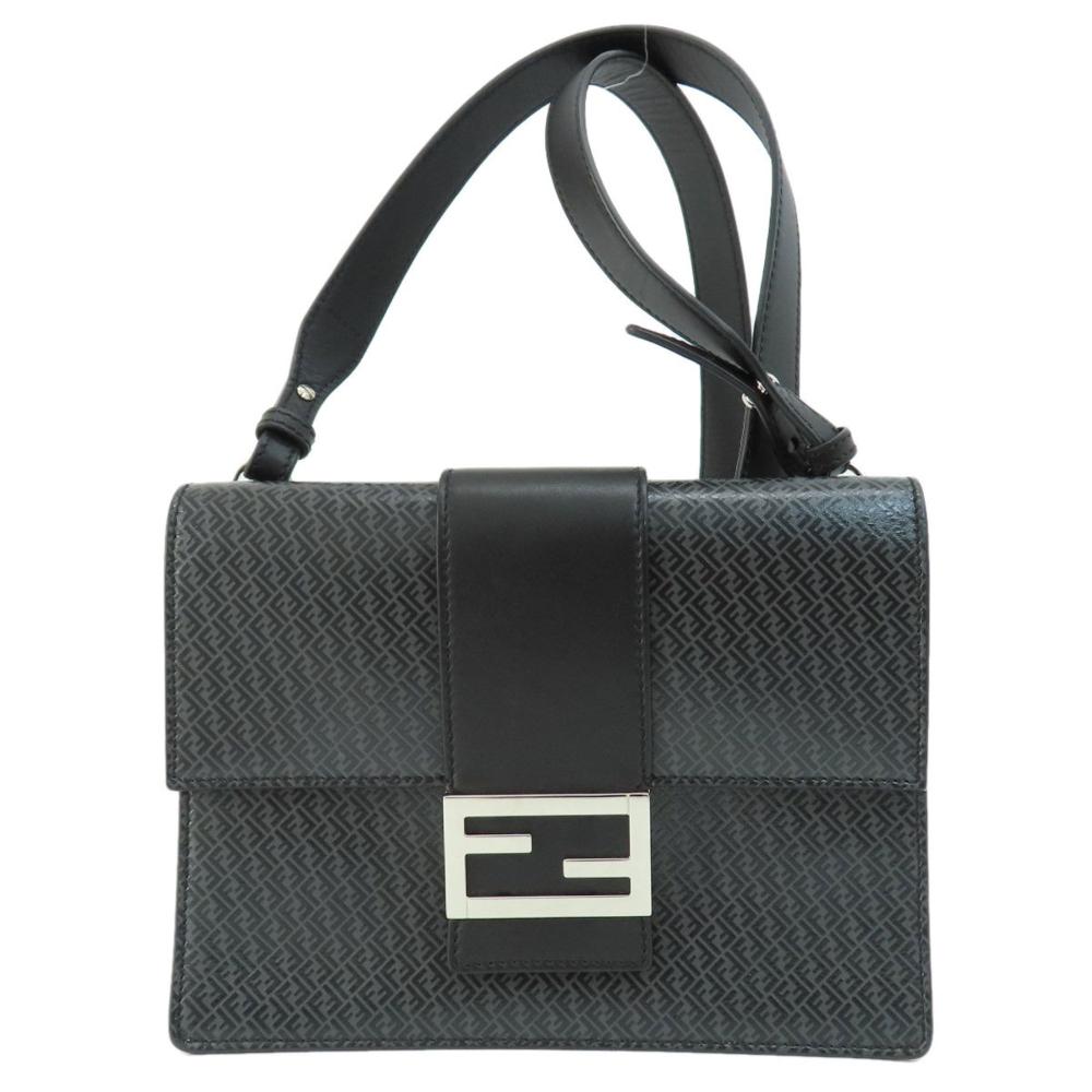 Black Leather Fendi Shoulder Bag