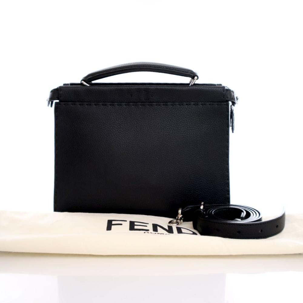 Black Leather Fendi Peekaboo