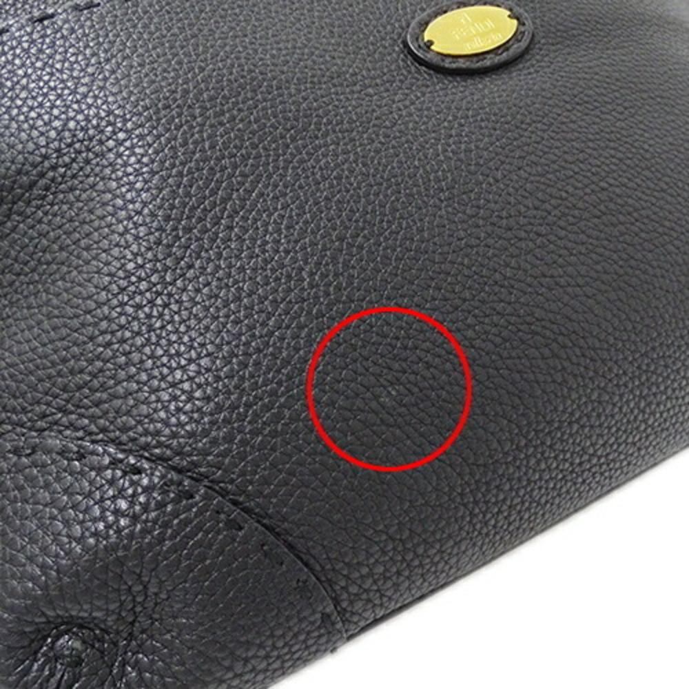 Black Leather Fendi Shoulder Bag