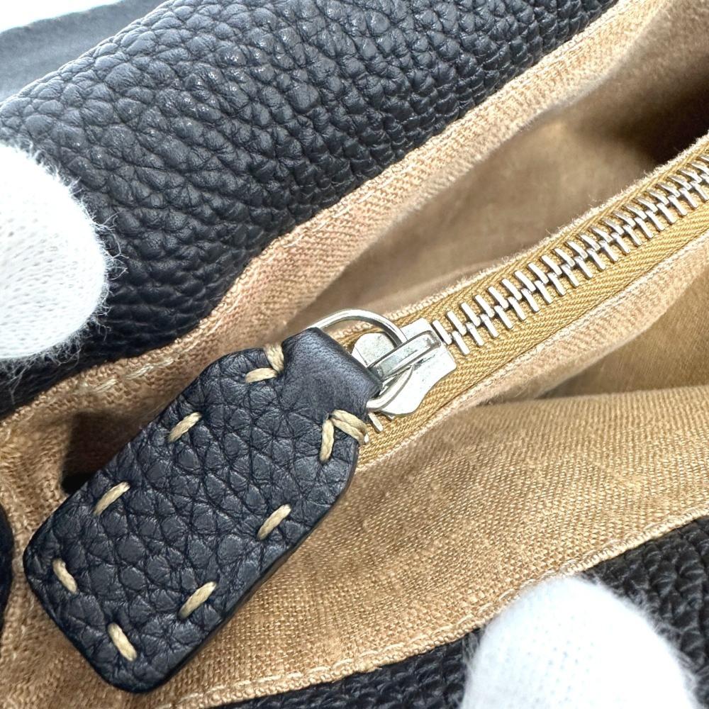 Black Leather Fendi Baguette