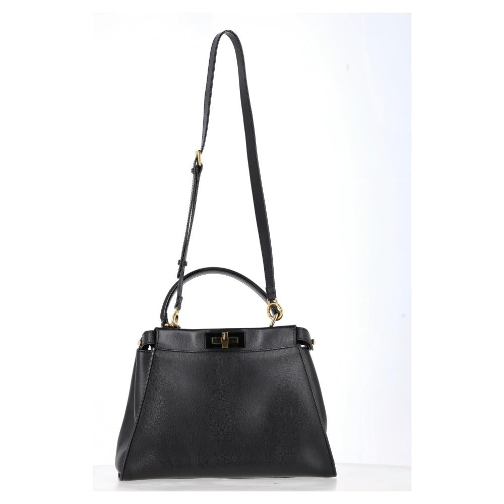 Black Leather Fendi Peekaboo