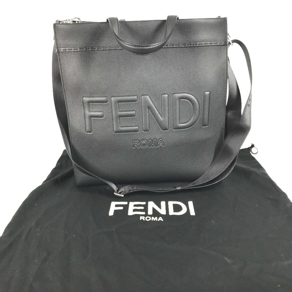 Black Leather Fendi Tote