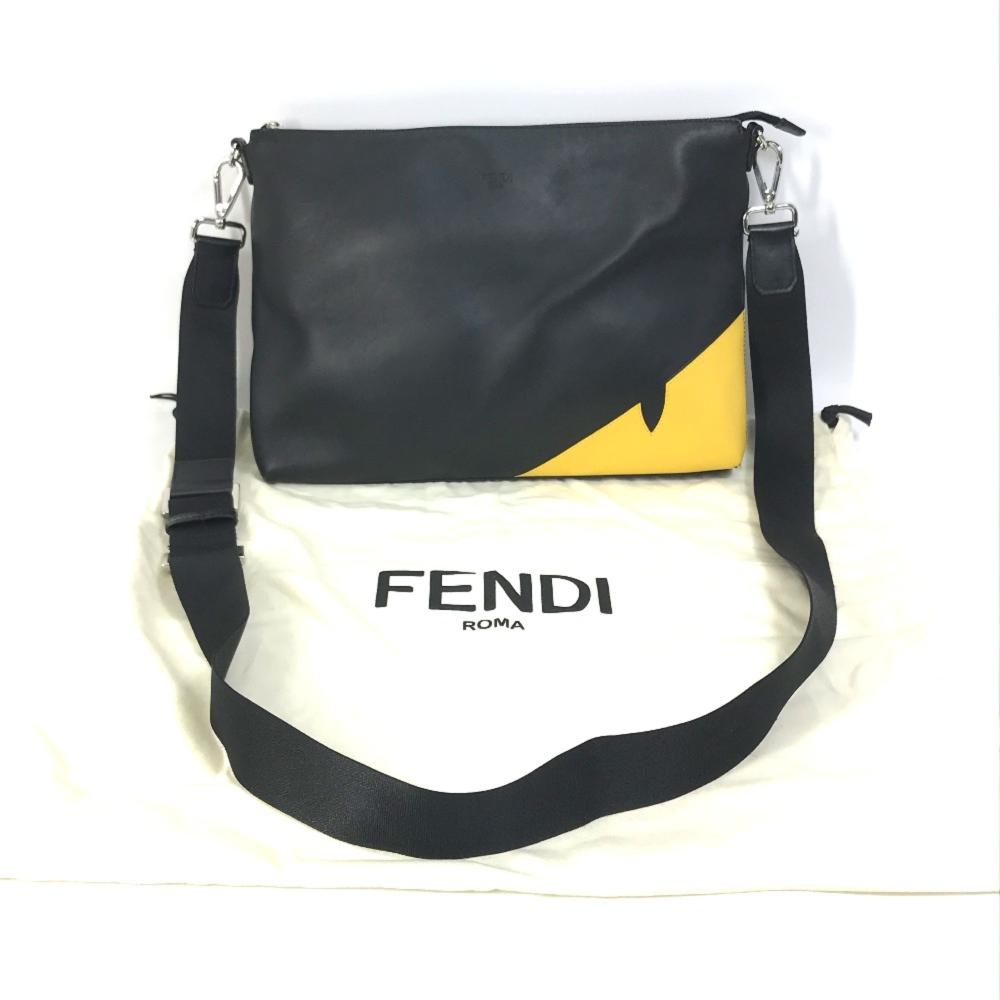 Black Leather Fendi Shoulder Bag