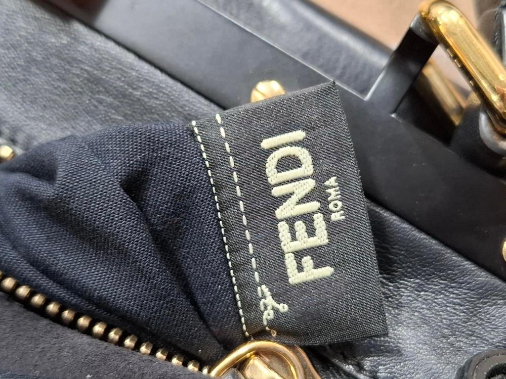 Black Leather Fendi Peekaboo