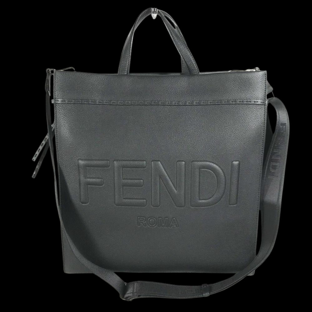 Black Leather Fendi Tote