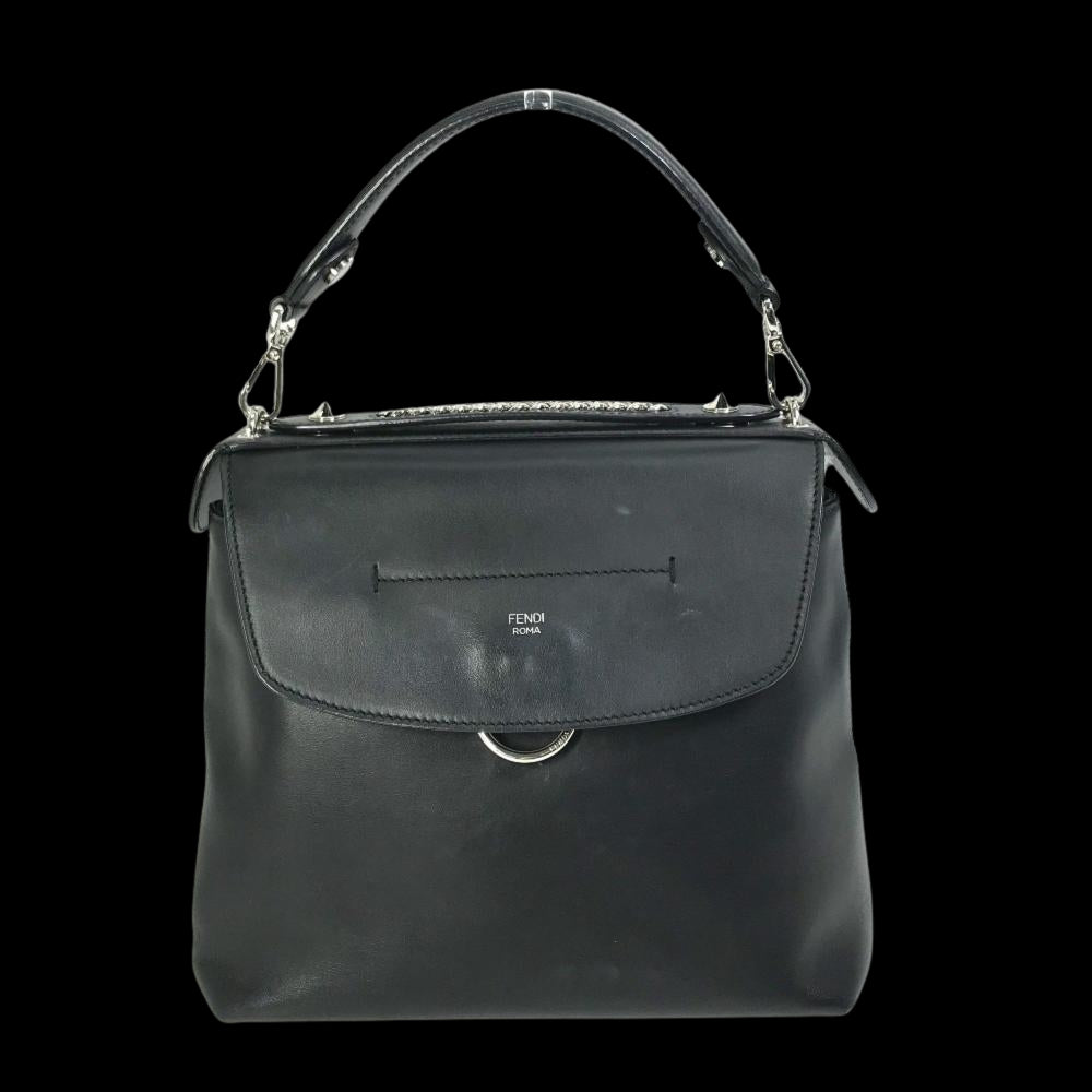 Black Leather Fendi Baguette