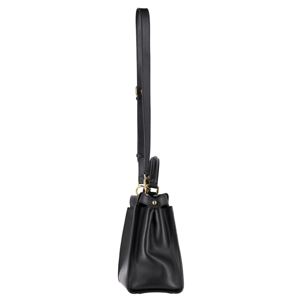 Black Leather Fendi Peekaboo