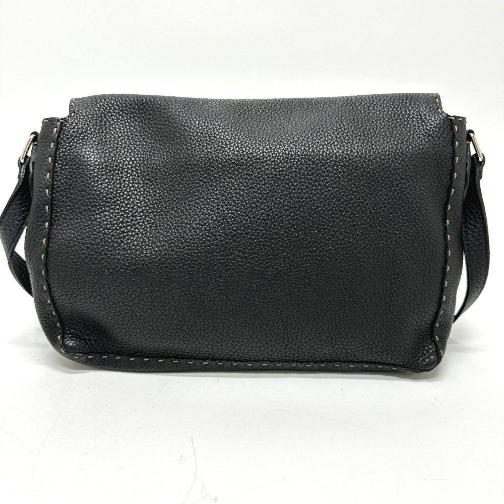 Black Leather Fendi Baguette