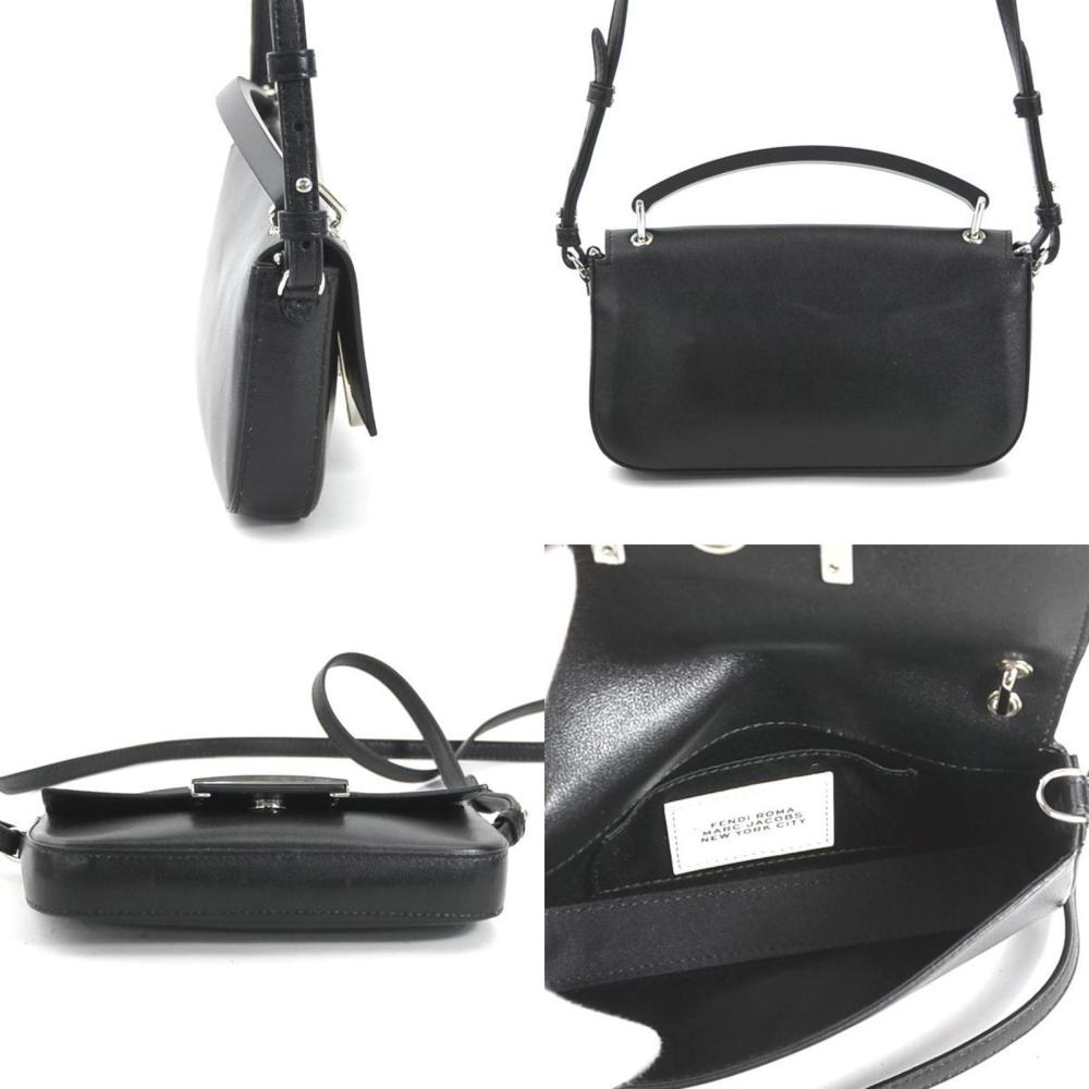 Black Leather Fendi Baguette