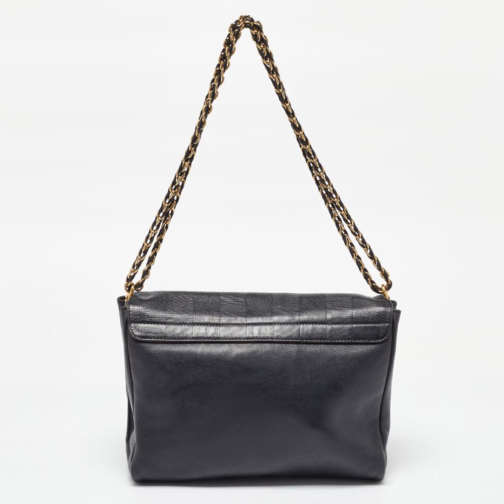 Black Leather Fendi Shoulder Bag