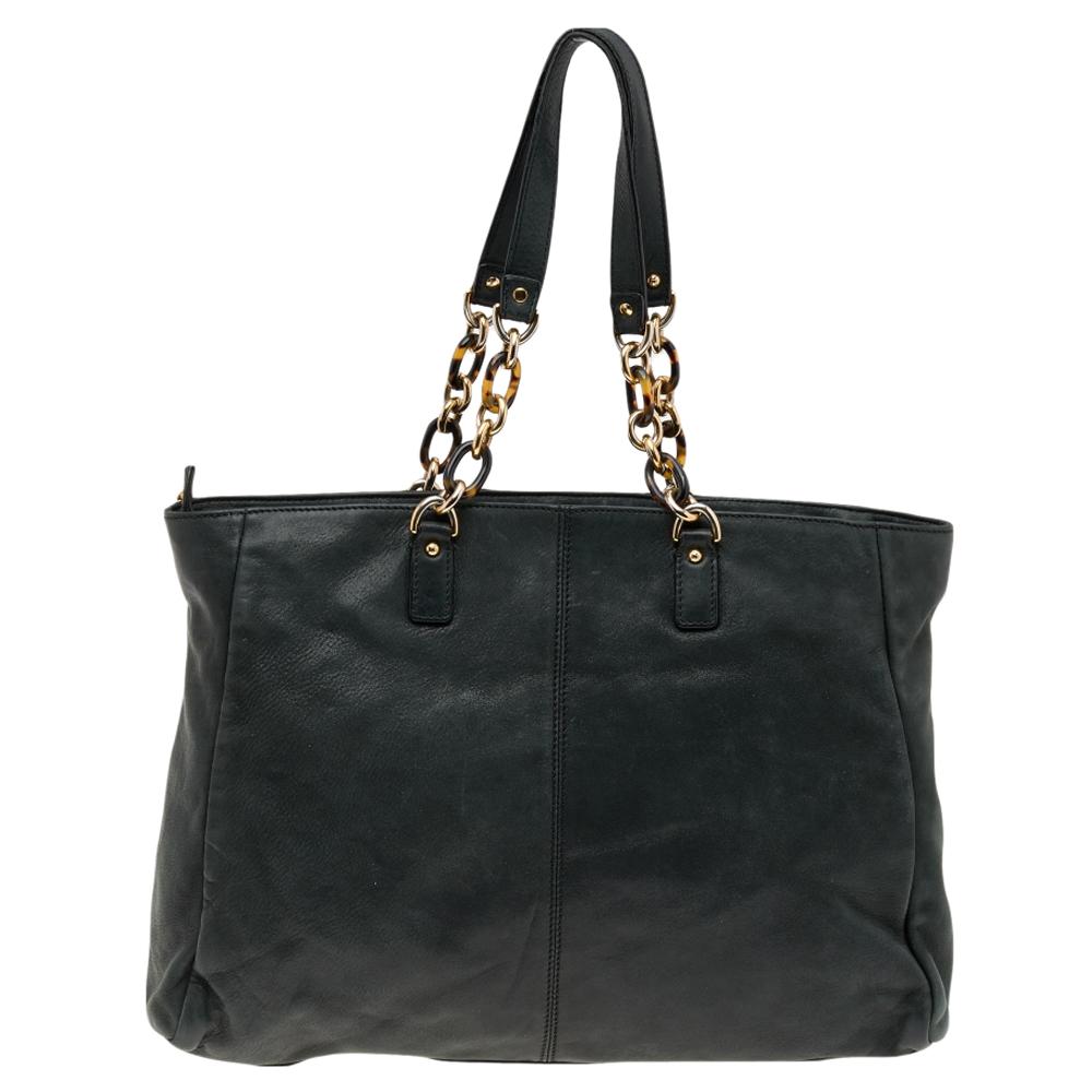 Black Leather Fendi Tote