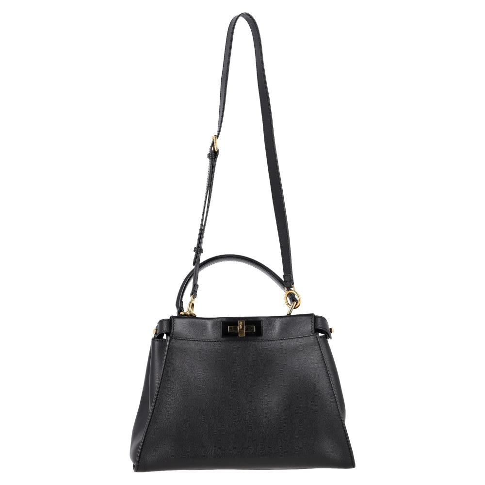 Black Leather Fendi Peekaboo