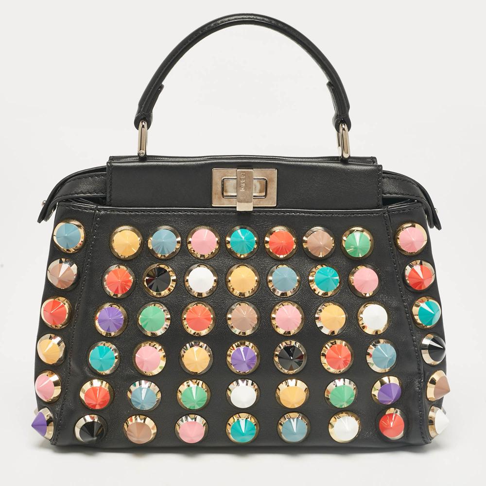 Black Leather Fendi Peekaboo