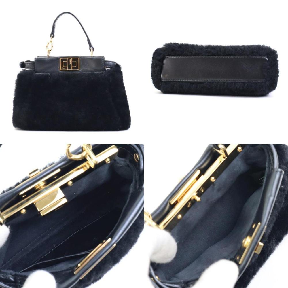 Black Leather Fendi Peekaboo