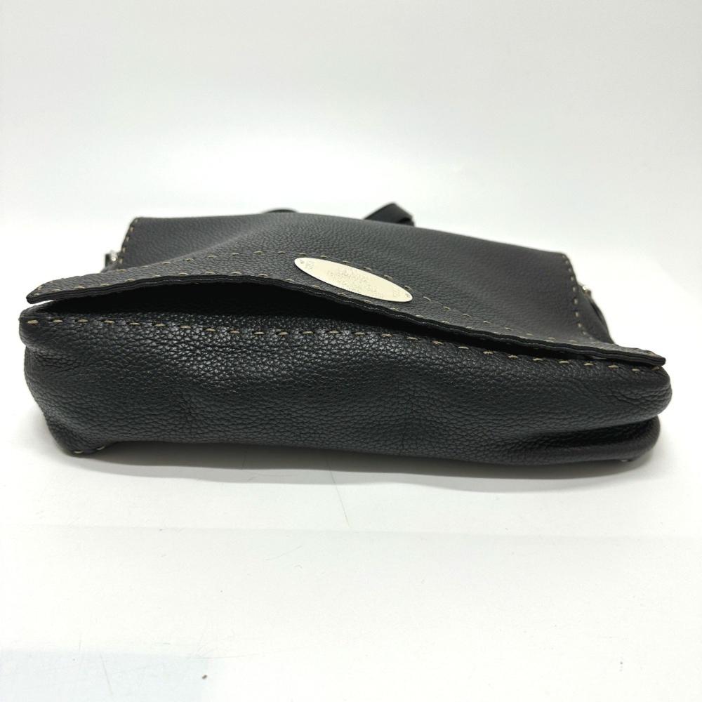Black Leather Fendi Baguette