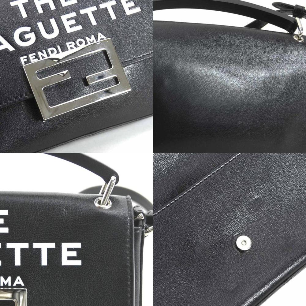 Black Leather Fendi Baguette