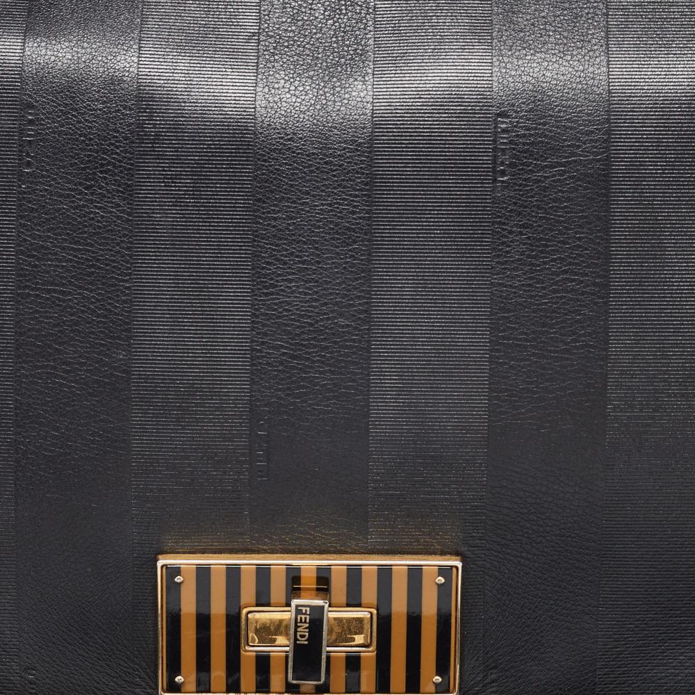 Black Leather Fendi Shoulder Bag