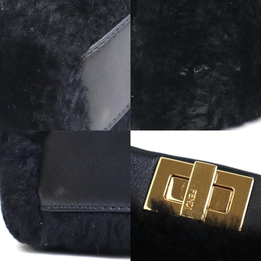 Black Leather Fendi Peekaboo