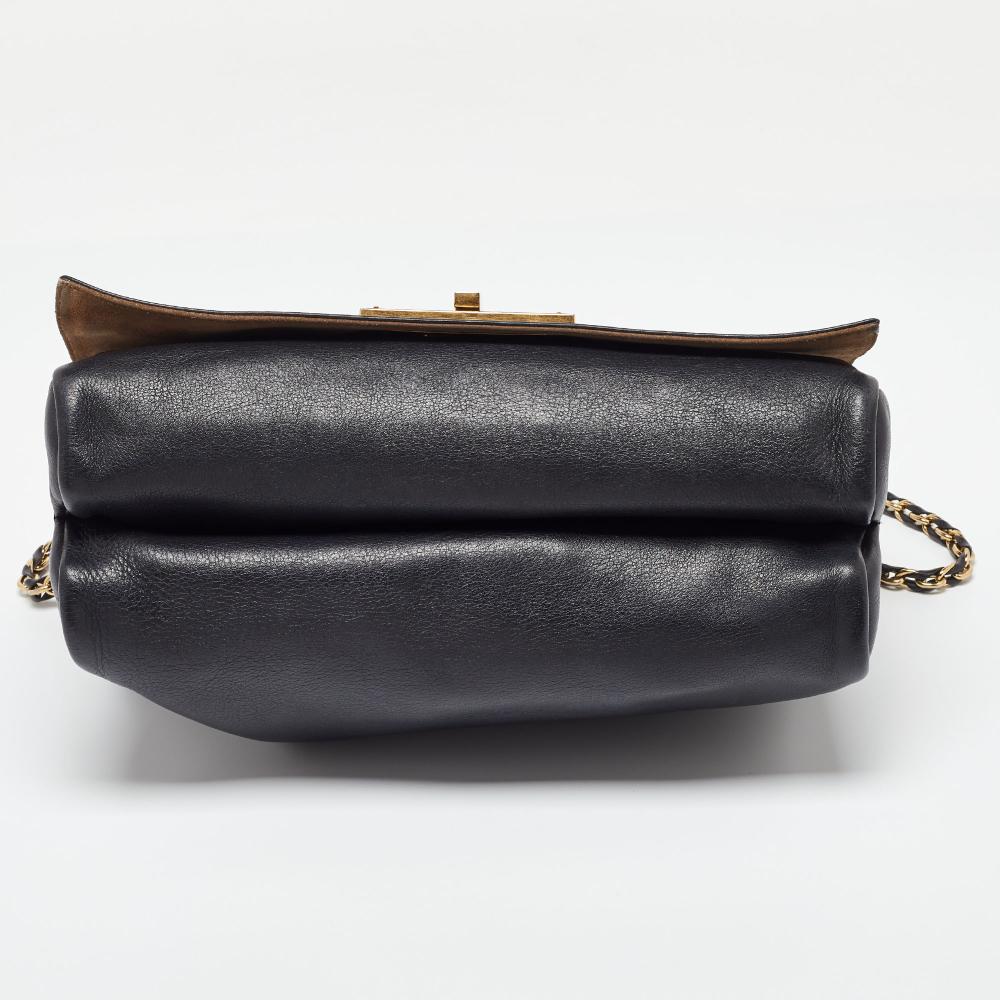 Black Leather Fendi Shoulder Bag