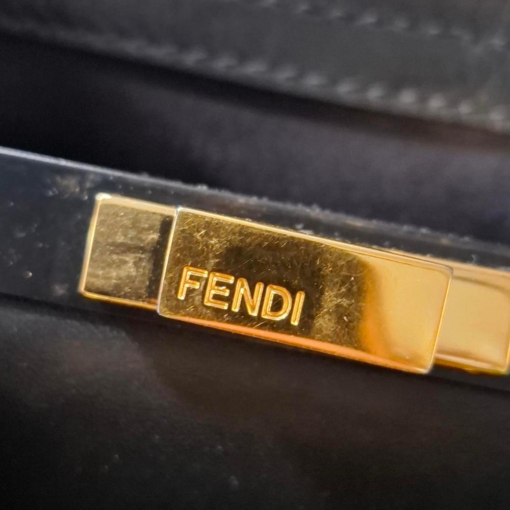 Black Leather Fendi Peekaboo