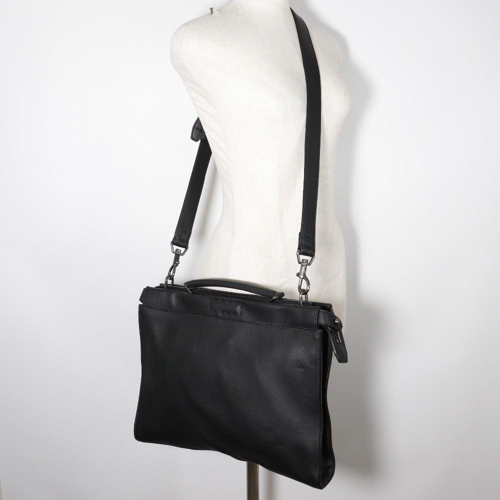 Black Leather Fendi Peekaboo
