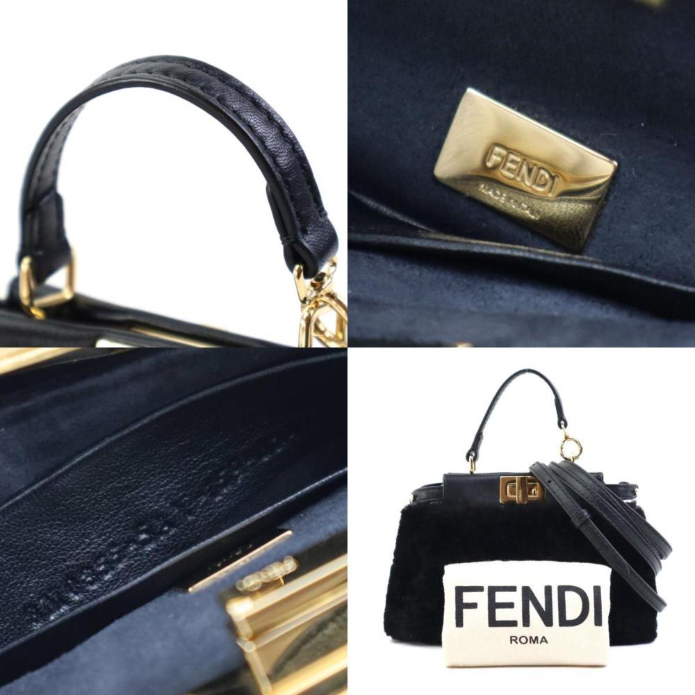 Black Leather Fendi Peekaboo