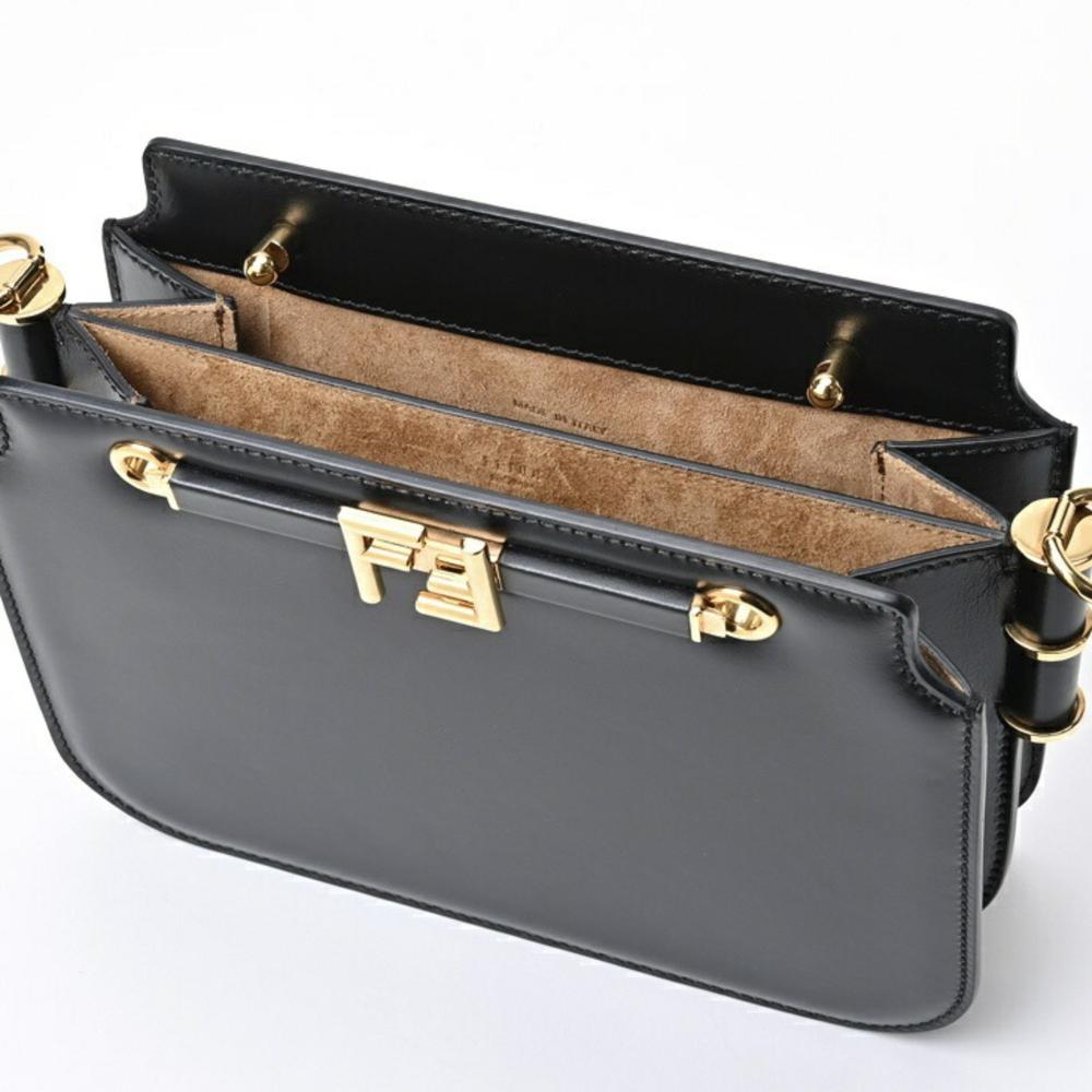 Black Leather Fendi Shoulder Bag