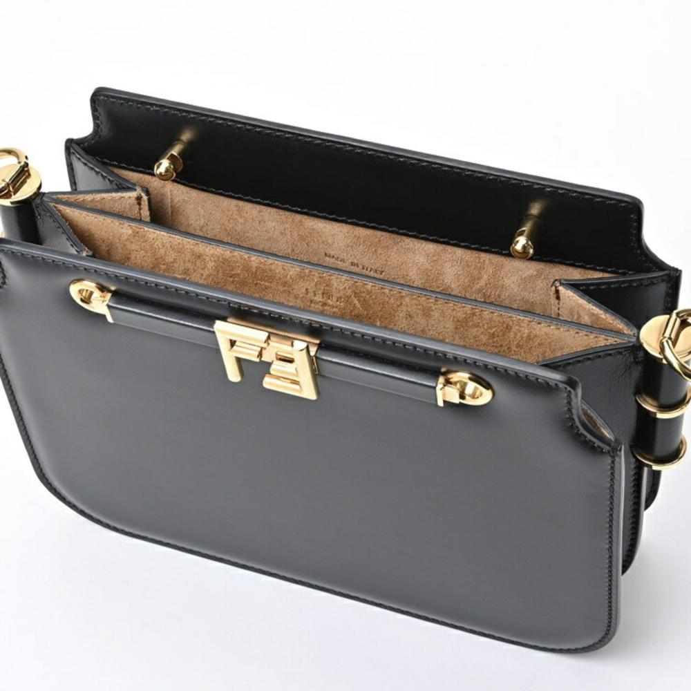 Black Leather Fendi Shoulder Bag