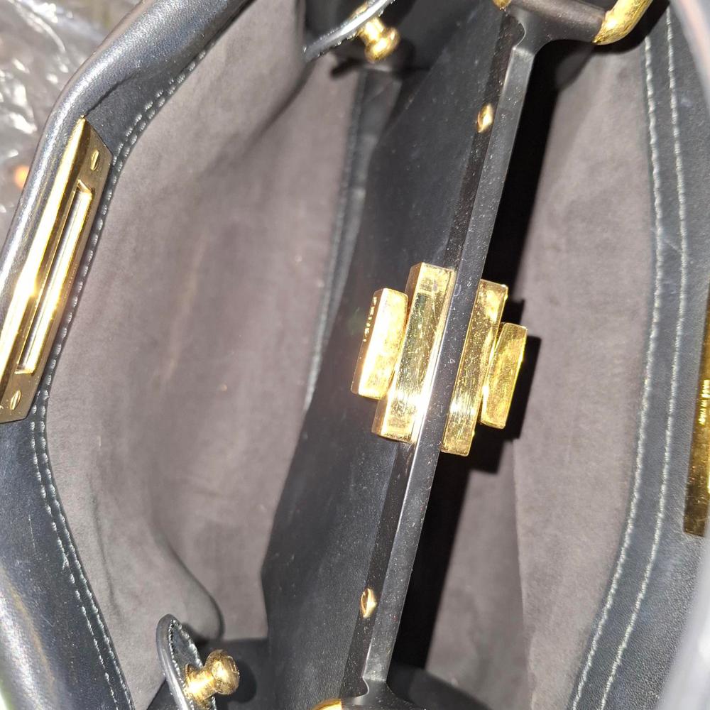 Black Leather Fendi Peekaboo
