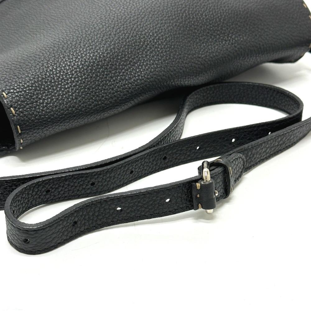 Black Leather Fendi Baguette