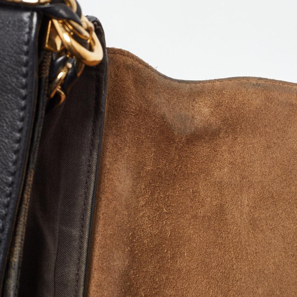Black Leather Fendi Shoulder Bag