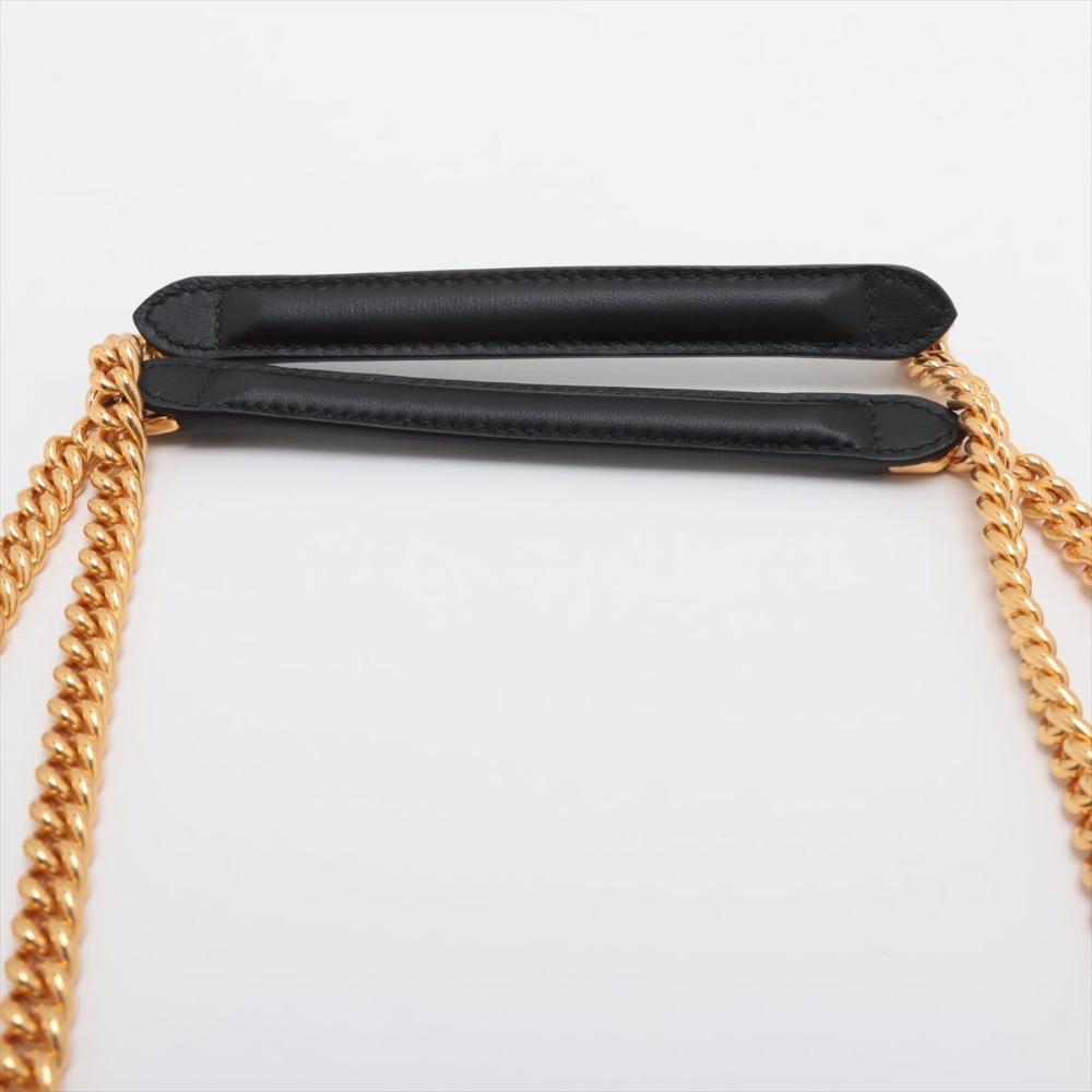 Black Leather Fendi Baguette