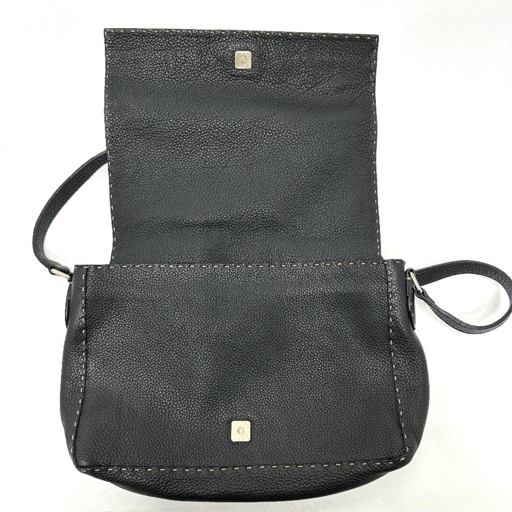 Black Leather Fendi Baguette