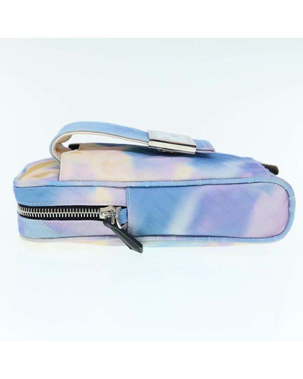 Blue Canvas Fendi Shoulder Bag
