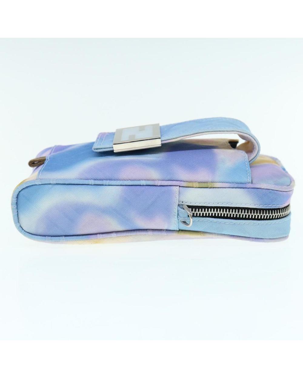 Blue Canvas Fendi Shoulder Bag
