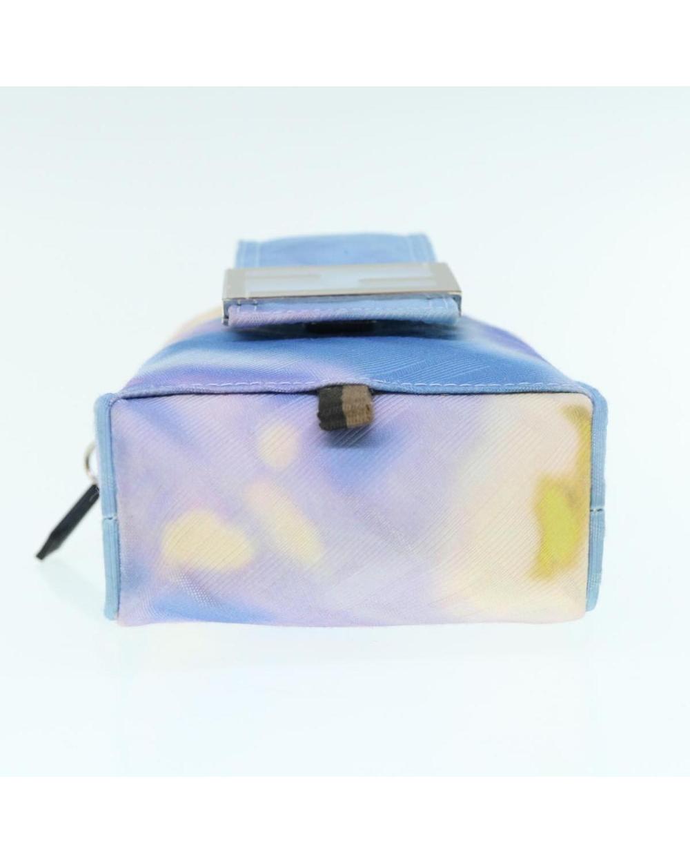 Blue Canvas Fendi Shoulder Bag