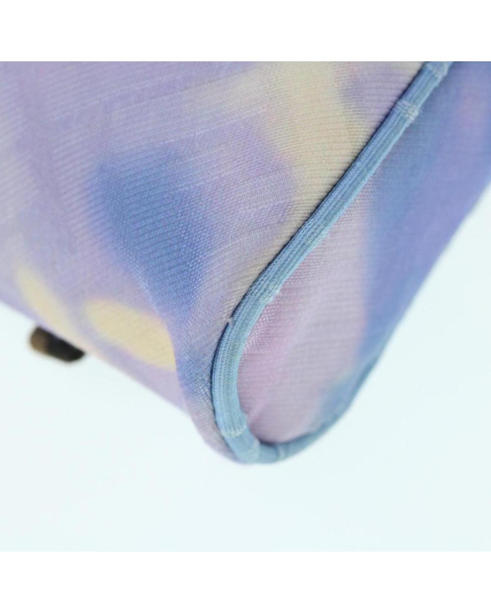 Blue Canvas Fendi Shoulder Bag
