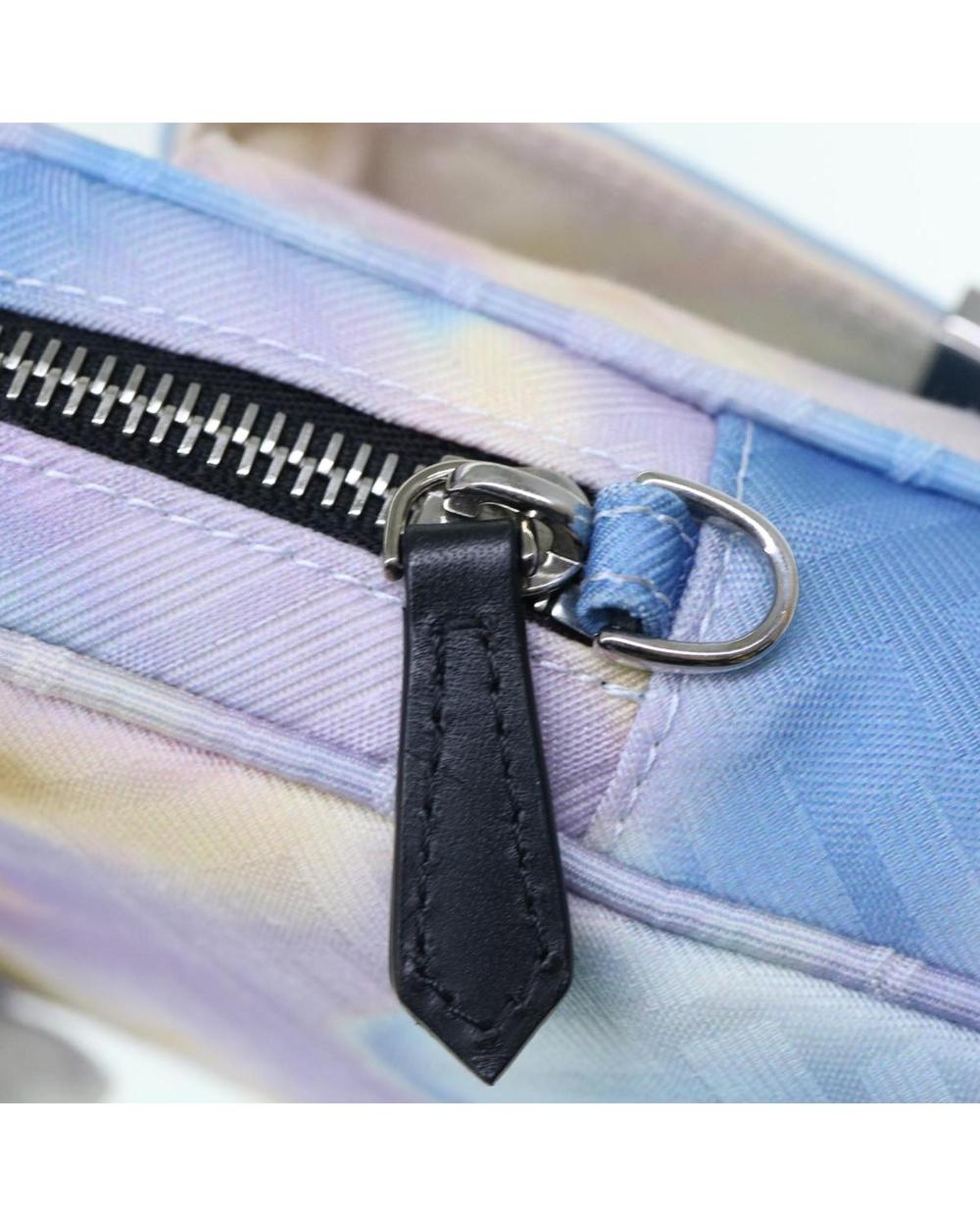 Blue Canvas Fendi Shoulder Bag