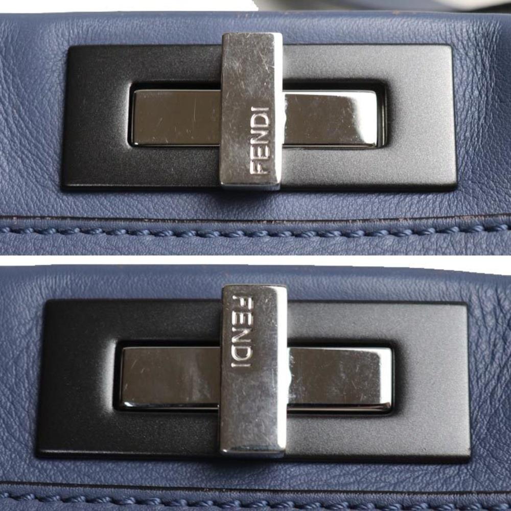 Blue Fabric Fendi Peekaboo