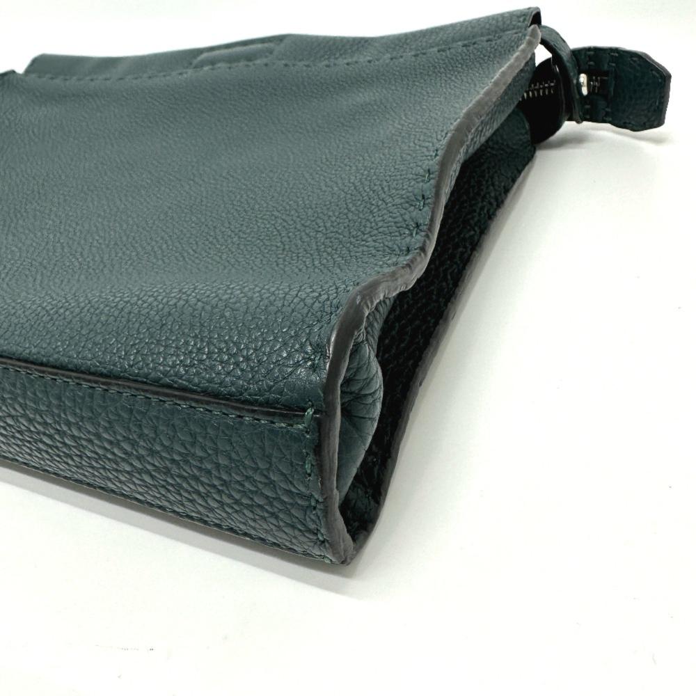 Blue Leather Fendi Briefcase