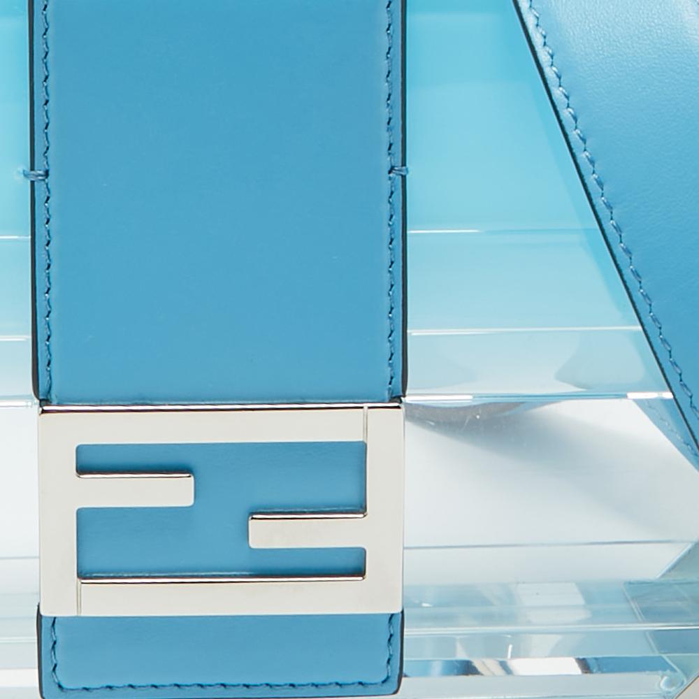 Blue Leather Fendi Baguette