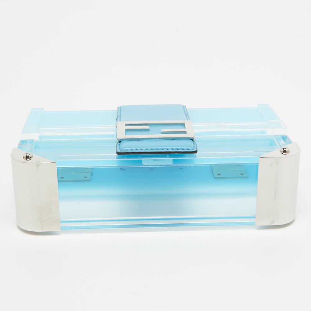 Blue Leather Fendi Baguette