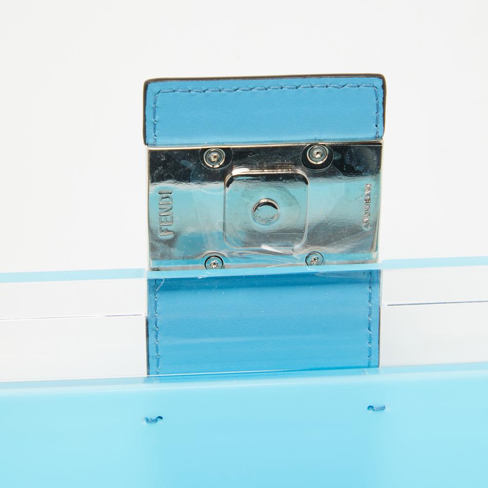 Blue Leather Fendi Baguette