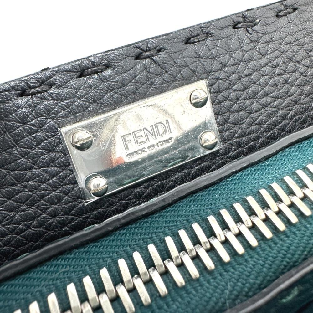 Blue Leather Fendi Briefcase